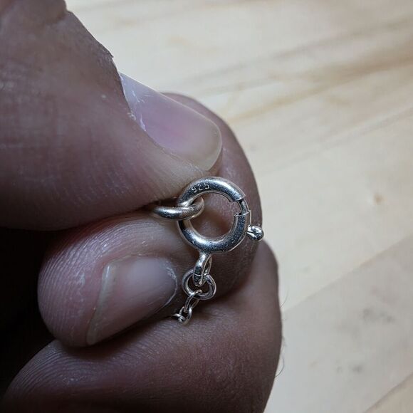 Sterling Silver 925 Wax Seal Letter Z Pendant Necklace 18 In. Weighs 10 Grams - Picture 5 of 11